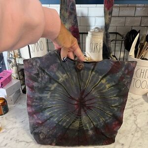 The Collection Royal Multicolor Tie-Dye Tote Bag